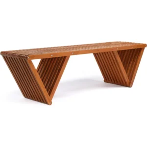 Outdoor Wooden Bench, 63"