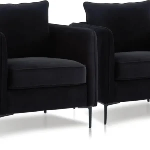 Velvet Accent Chairs Set of 2