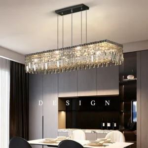 Pendant Lamp for Kitchen Over the Table Nordic Luxury Dining Room Crystal Chandelier
