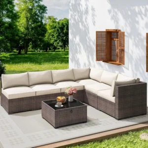 7 Piece Outdoor Patio Furniture Set