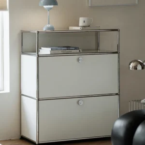 Storage Cabinet Stainless Steel Metal Sideboard