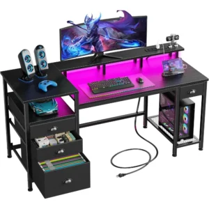 60" Black Computer Desk