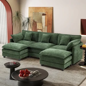 Modern 3 Seater U Shaped Couch